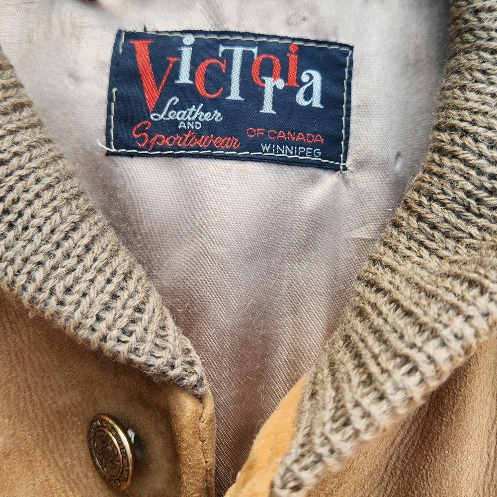 Classic Tan Suede-Look Leather Jacket - Women's Casual Coat - Picture 5 of 5